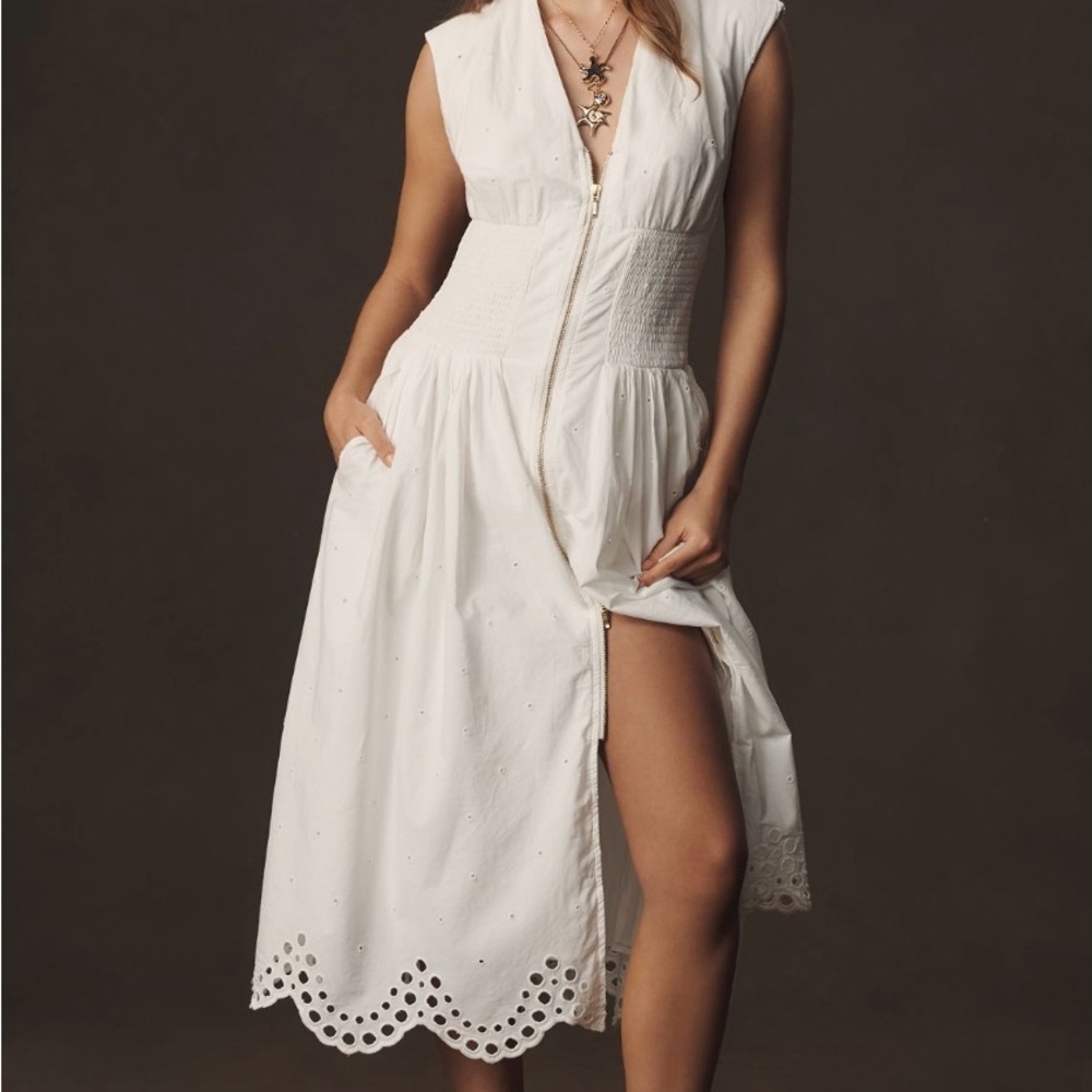 Anthropologie White Eyelet Tommie Dress